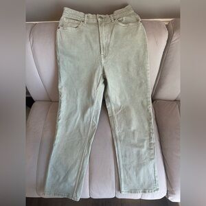 Everlane Cropped Jeans in Sage Green